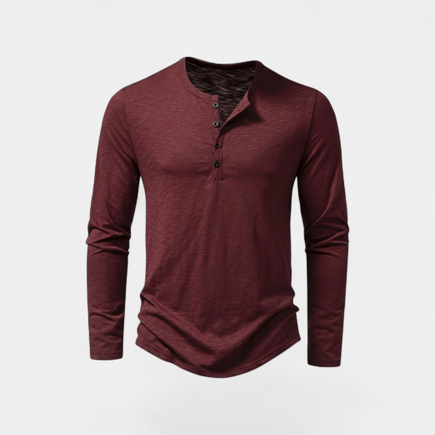 T-shirt homme manches longues à boutons – mélange technique casual raffiné