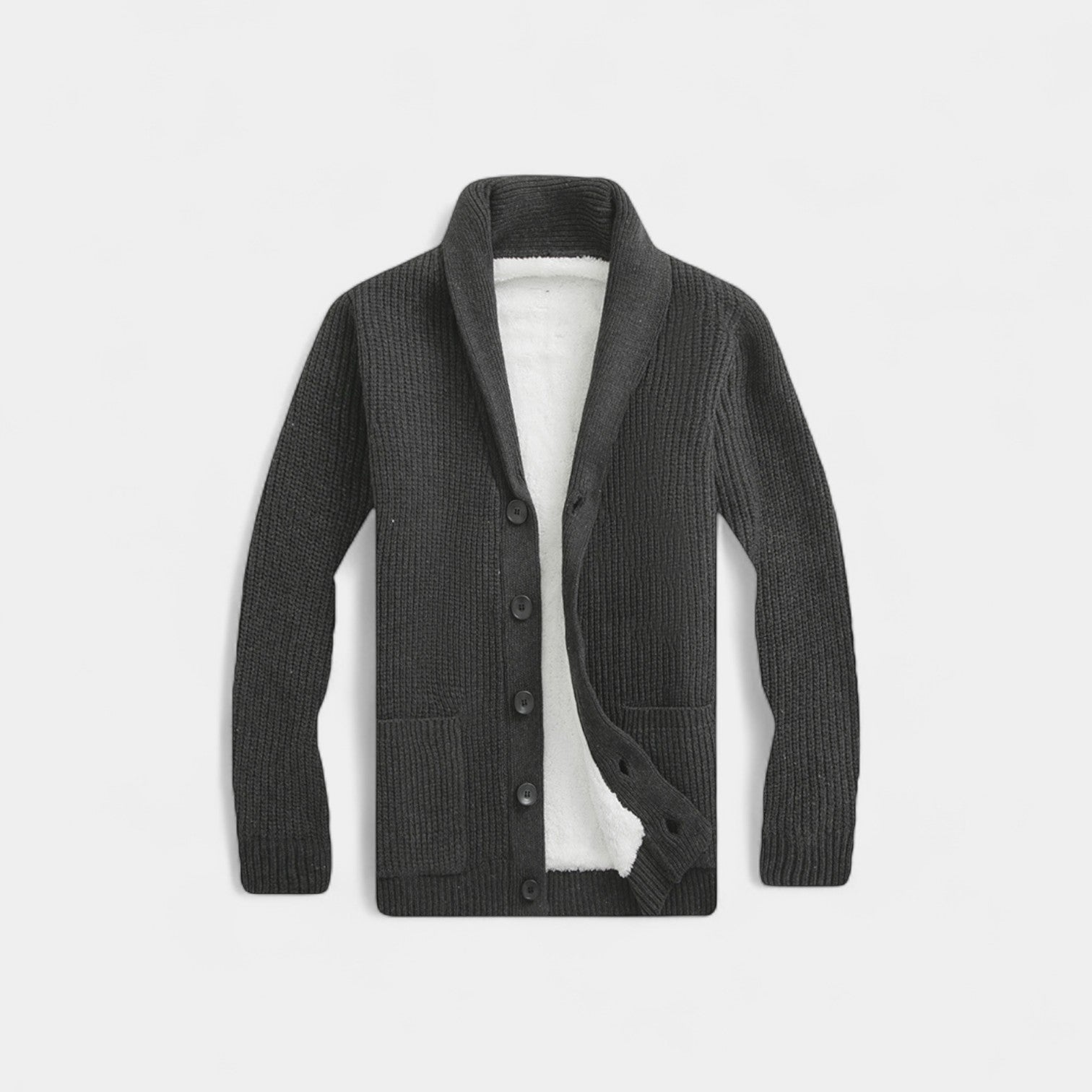Cardigan en laine pour homme - Col V au style minimaliste intemporel
