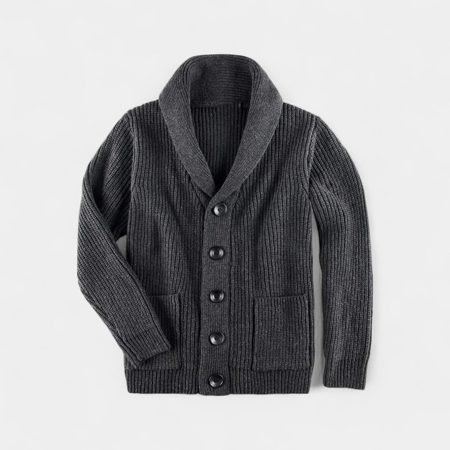 Gilet en laine pour homme à col montant et boutons – élégant, chaud, idéal pour le quotidien