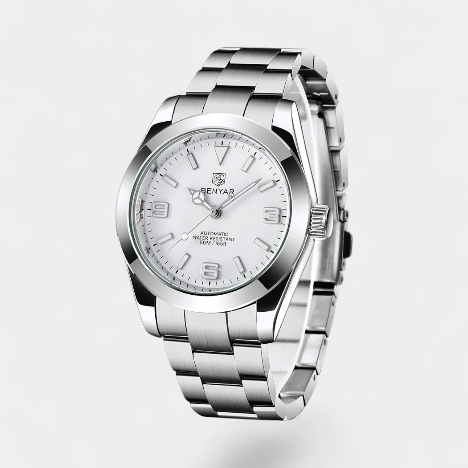 Montre pour Homme Bracelet Acier Inoxydable – Quartz Lumineuse et Étanche 41 mm