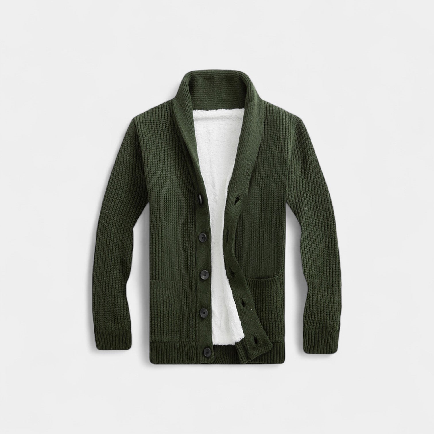 Cardigan en laine pour homme - Col V au style minimaliste intemporel