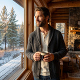 Gilet en laine pour homme à col montant et boutons – élégant, chaud, idéal pour le quotidien