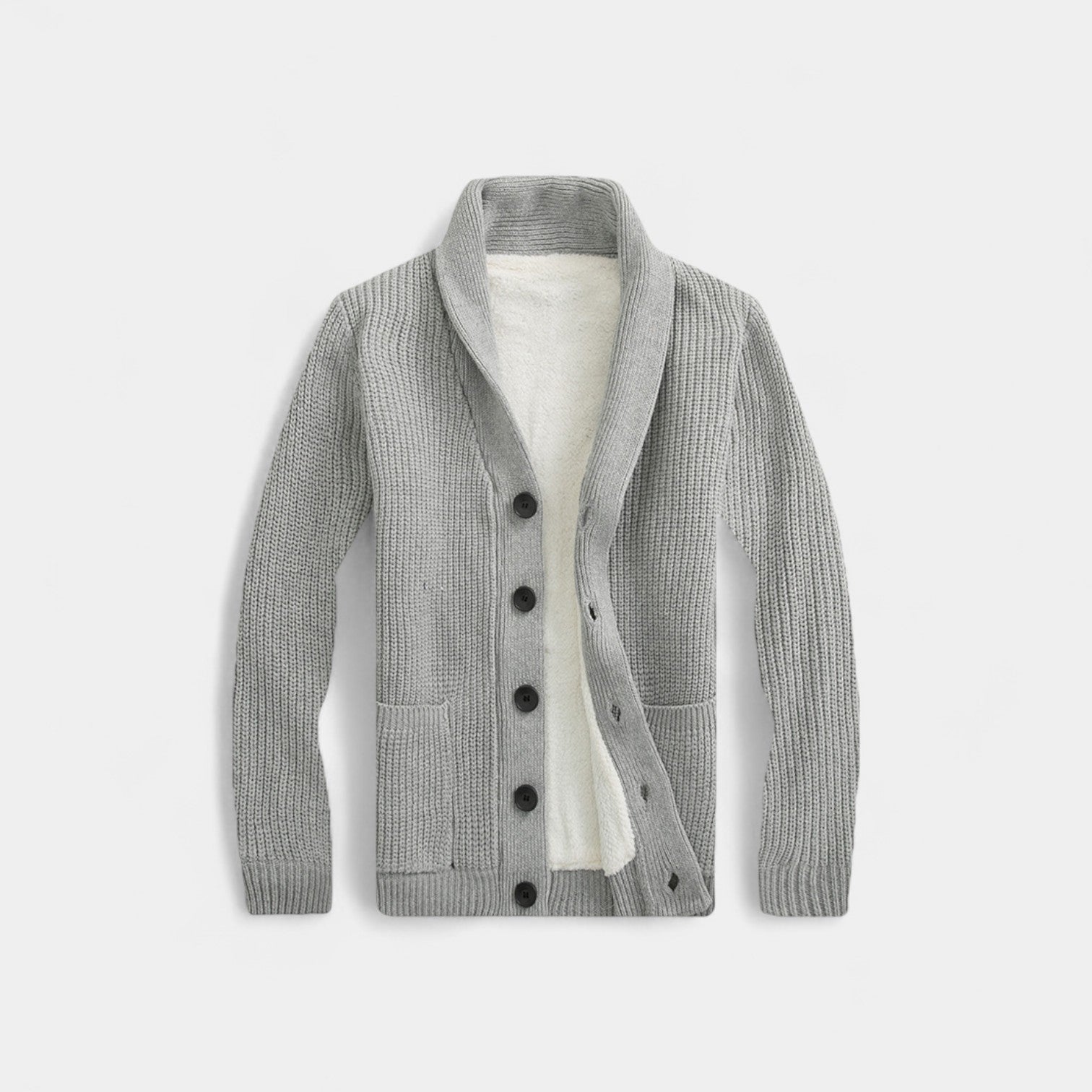 Cardigan en laine pour homme - Col V au style minimaliste intemporel