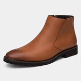 Bottes Hautes Homme Cuir – Classique Britannique Quotidien