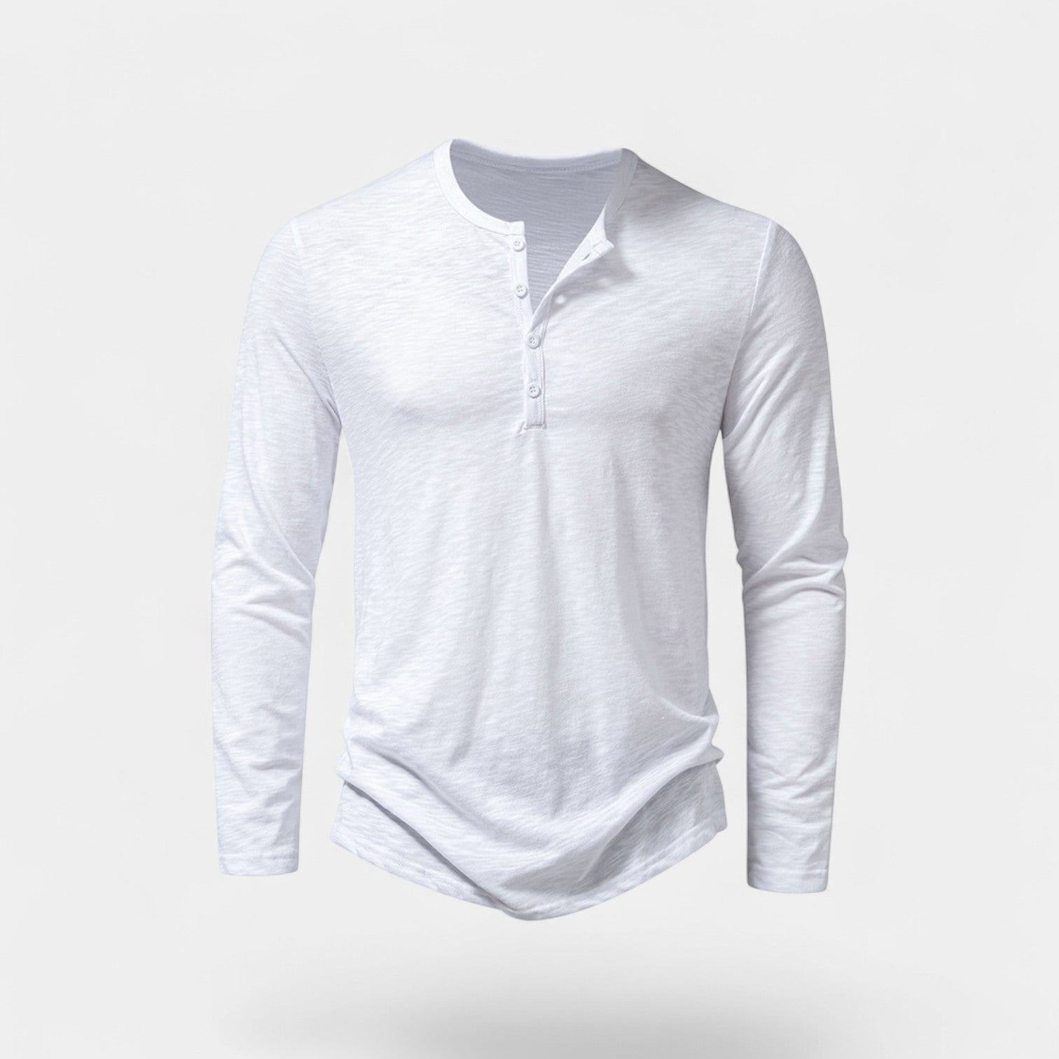 T-shirt homme manches longues à boutons – mélange technique casual raffiné