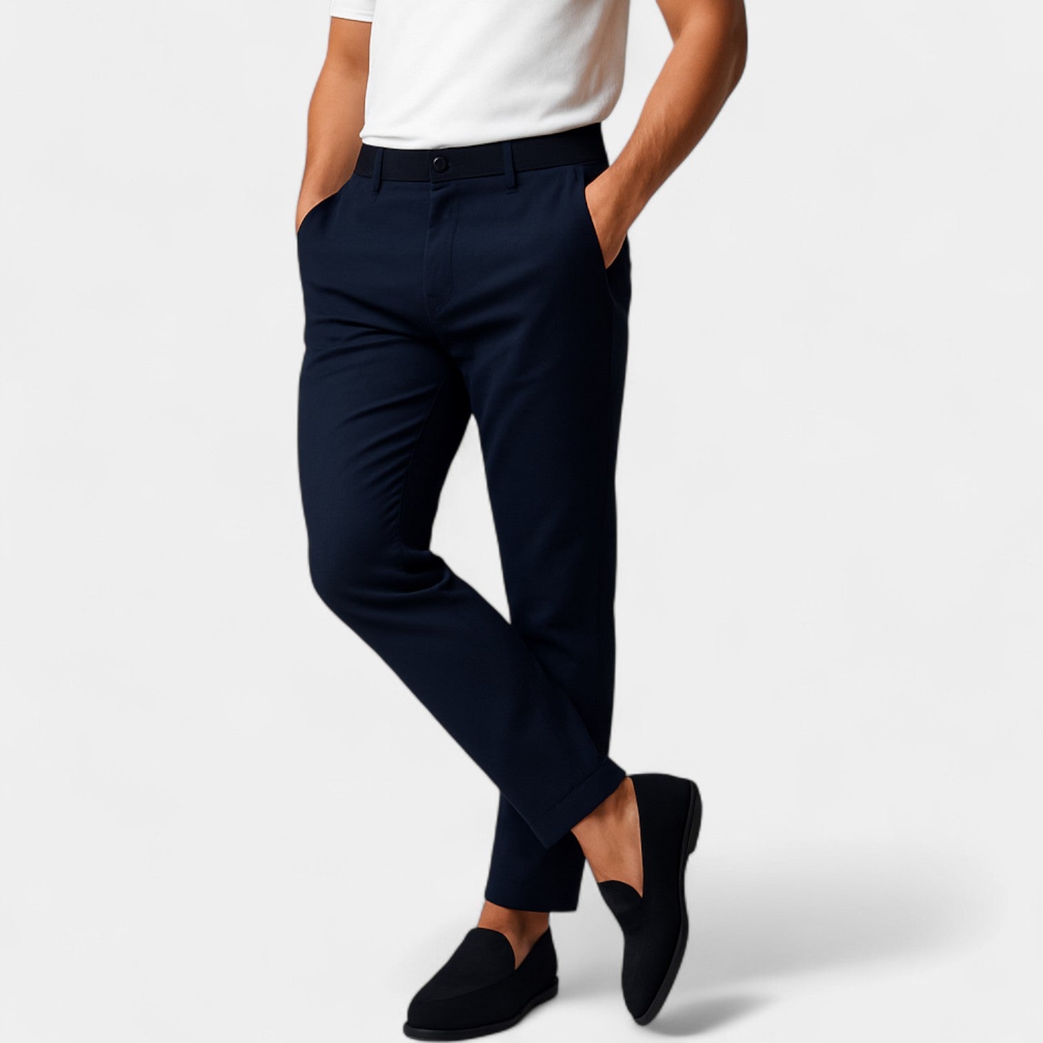 Pantalon chino homme coton stretch – allure ajustée style raffiné