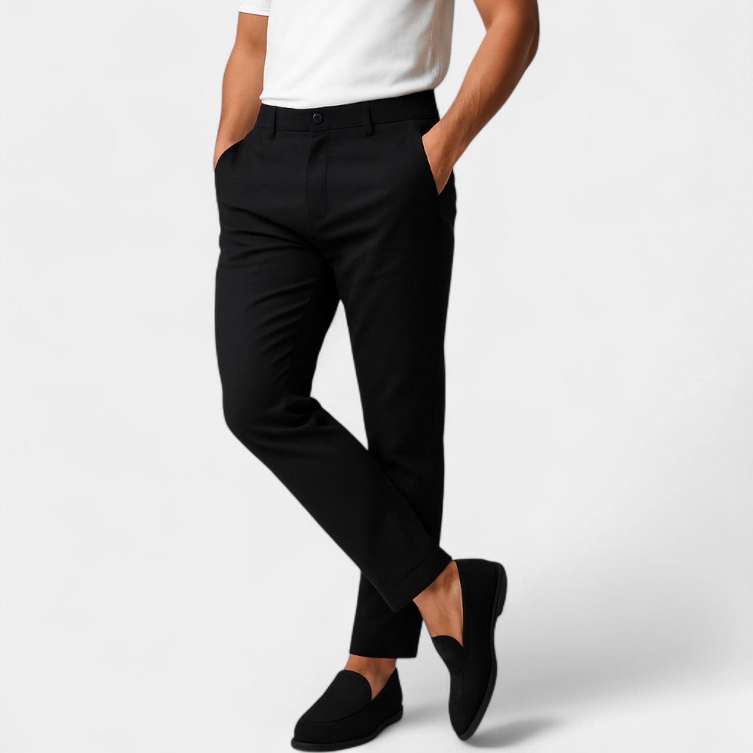 Pantalon chino homme coton stretch – allure ajustée style raffiné