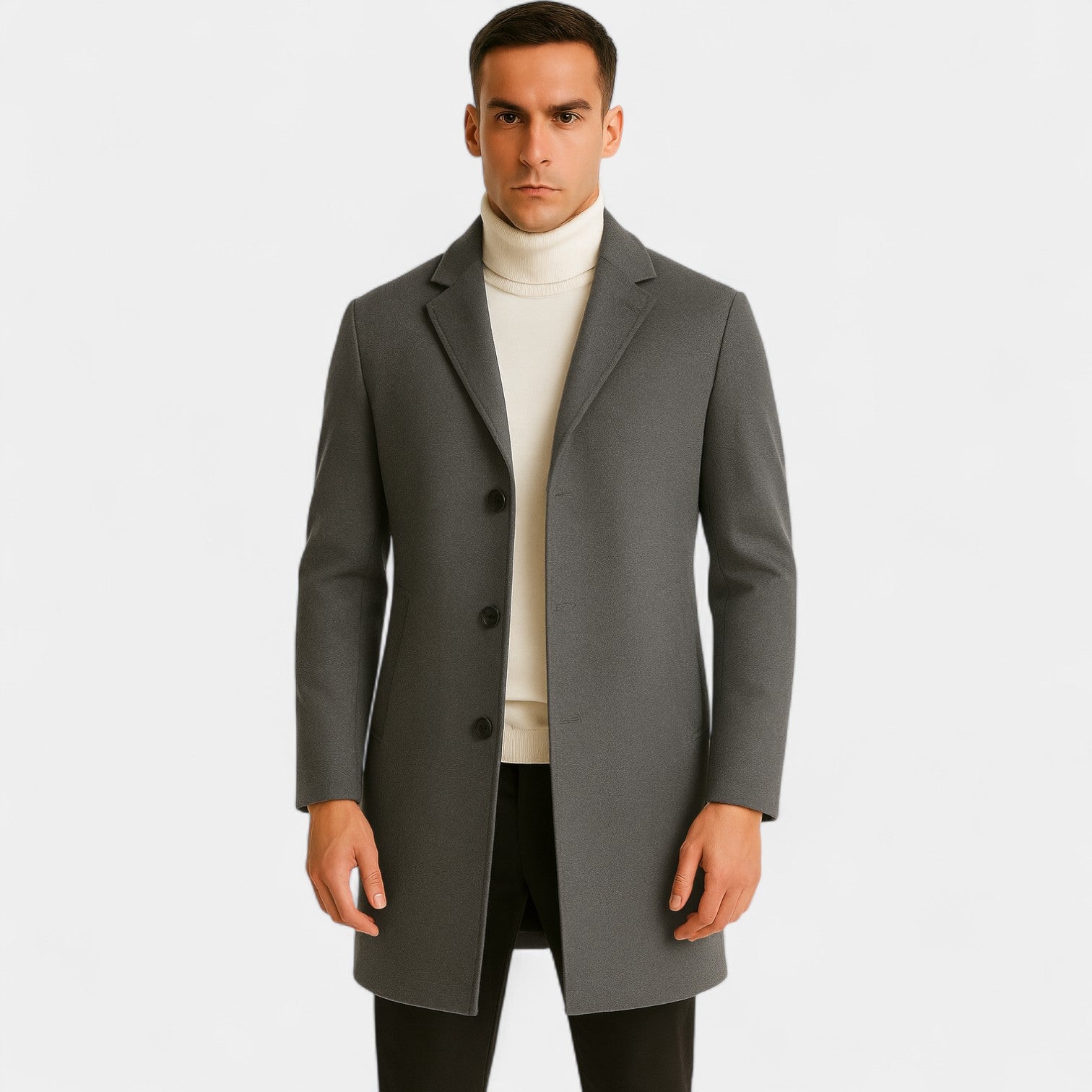 Manteau homme coton casual – Style coupe-vent mi-long