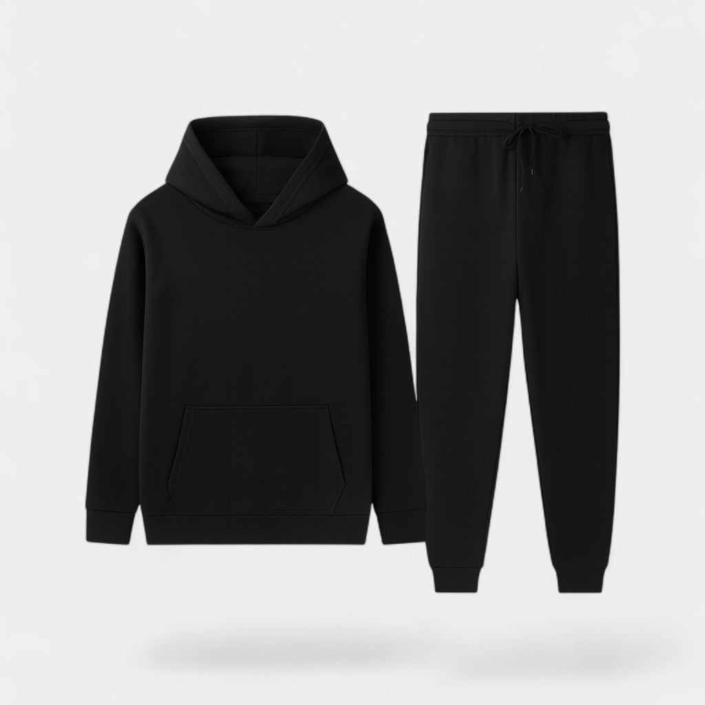 Ensemble de sport homme à capuche polaire – Minimalisme chaud et élégant