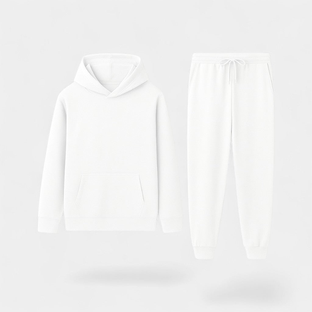 Ensemble de sport homme à capuche polaire – Minimalisme chaud et élégant