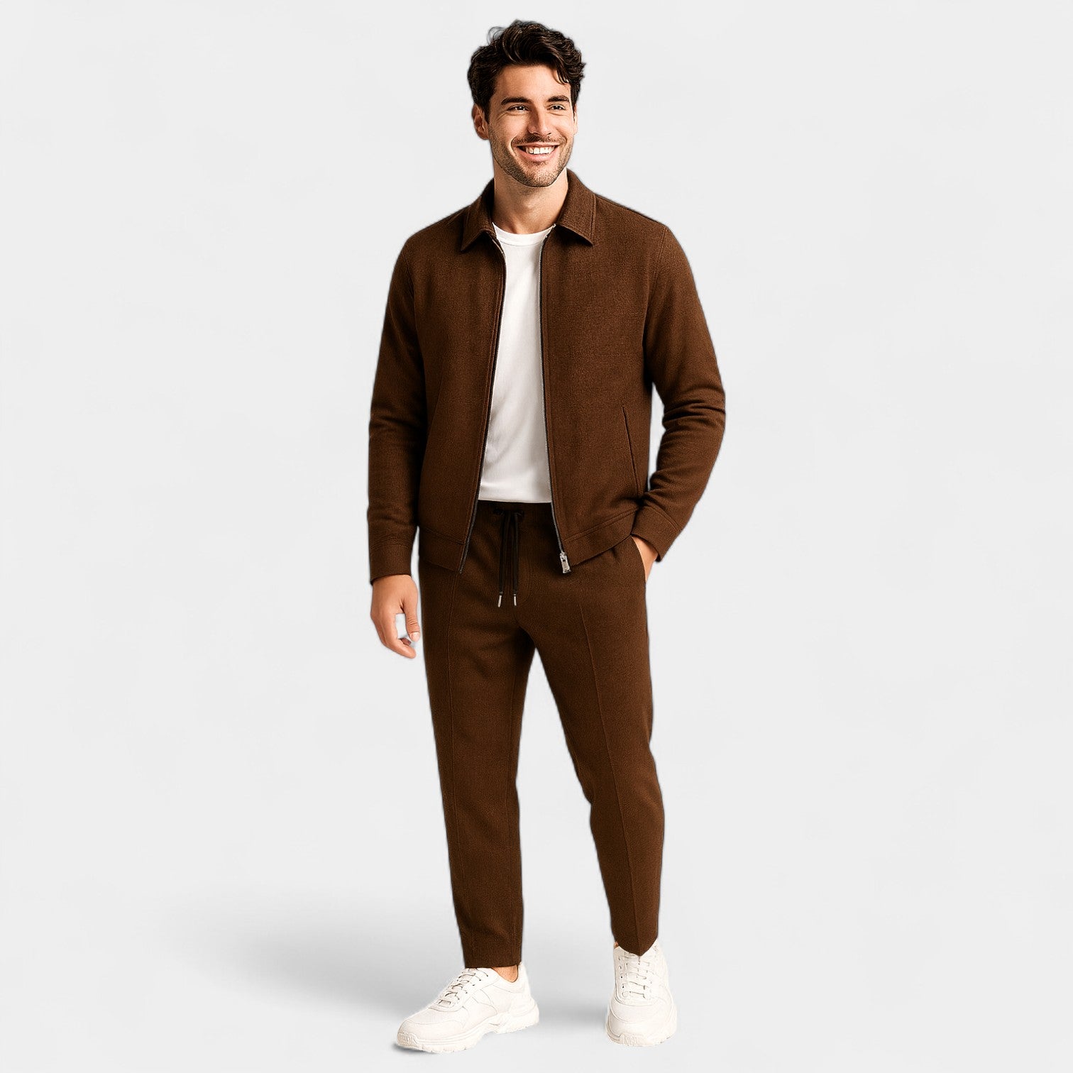 Ensemble homme slim en coton – raffiné, moderne, silhouette ajustée