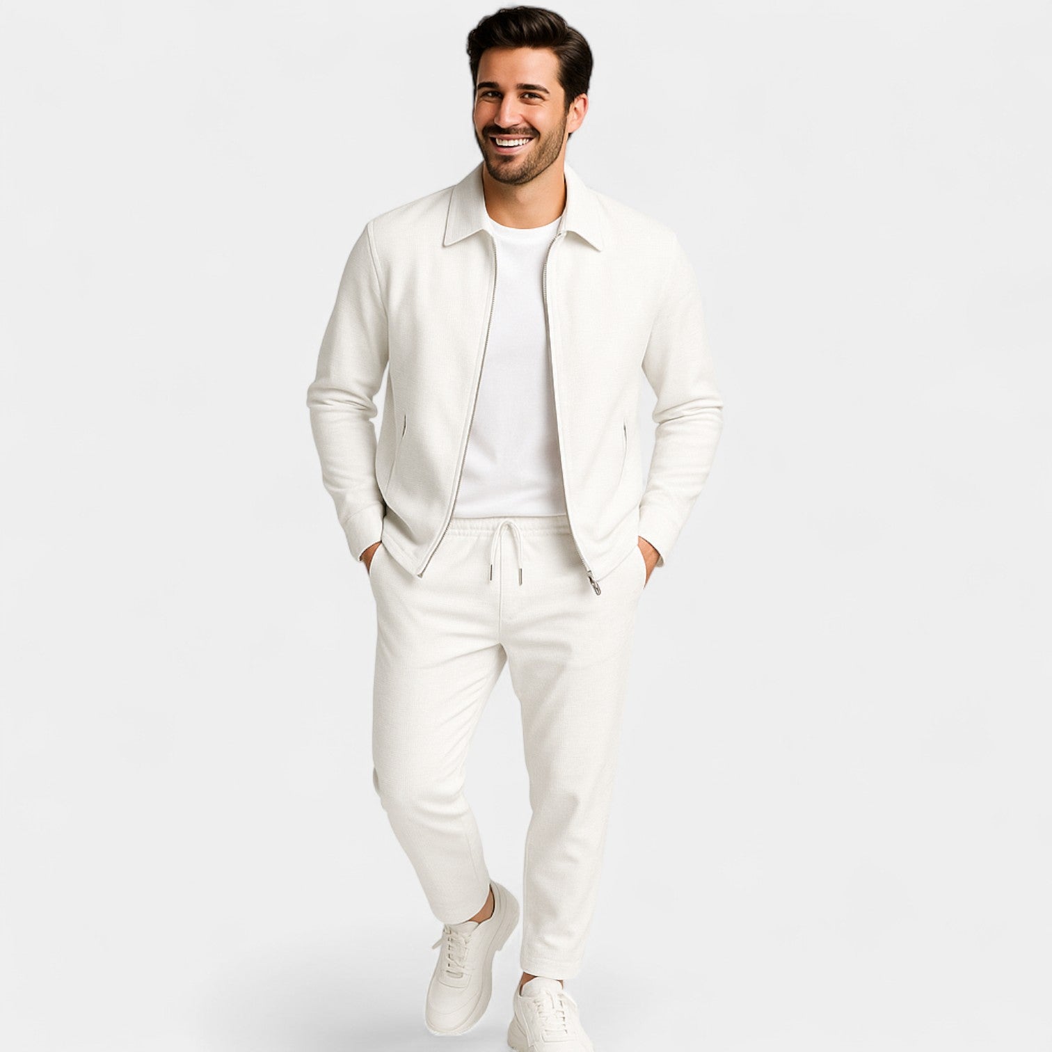 Ensemble homme slim en coton – raffiné, moderne, silhouette ajustée