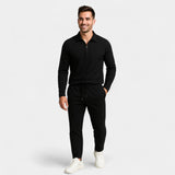 Ensemble homme manches longues coton mélangé – raffiné, ajusté, confort quotidien
