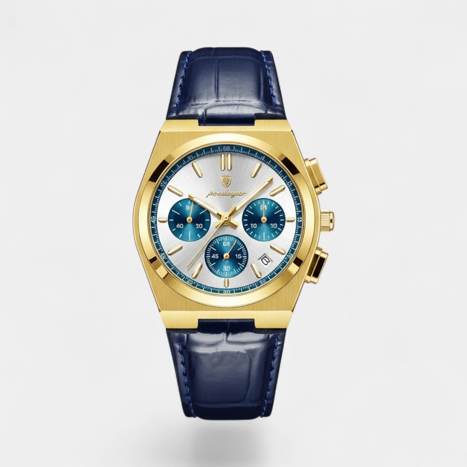 Montre pour Homme en Cuir – Quartz 41 mm Multi-Fonction