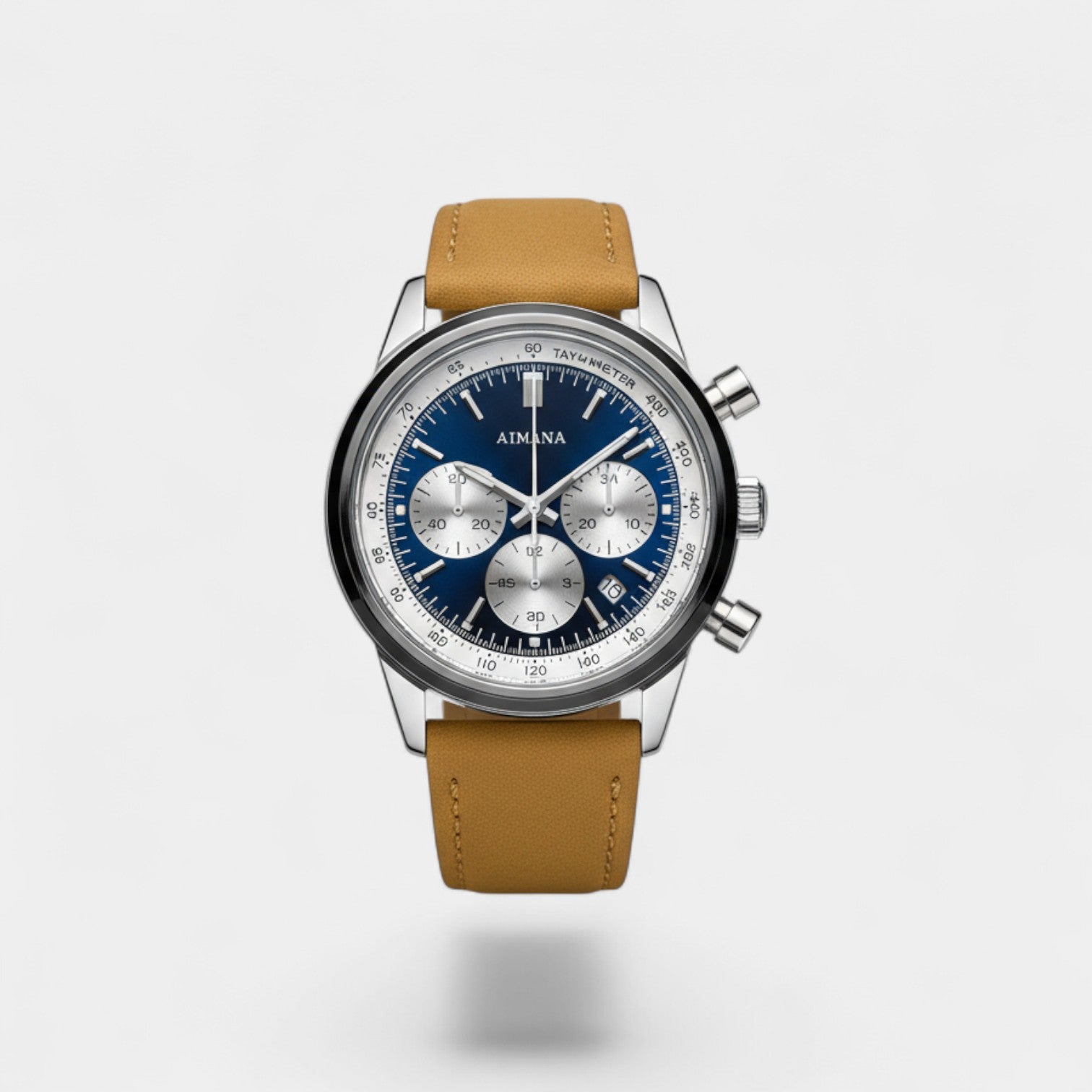 Montre pour Homme Bracelet Cuir – Quartz Chronographe Étanche 40,5 mm