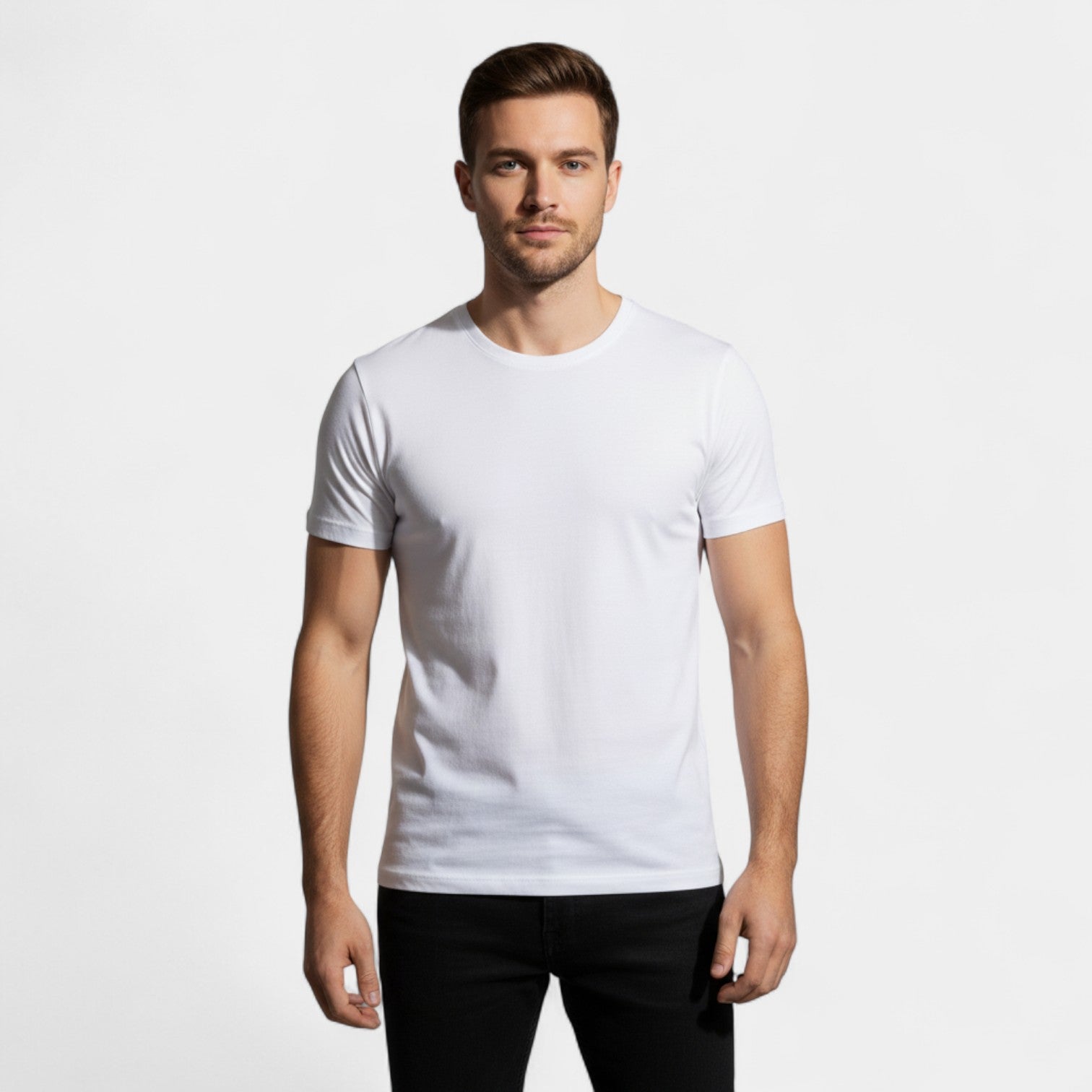 Lot de 3 t-shirts homme col rond coton épais – raffinés, durables, essentiels du quotidien