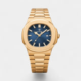 Montre de Luxe pour Homme Or Rose – Quartz Lumineuse et Étanche 42 mm