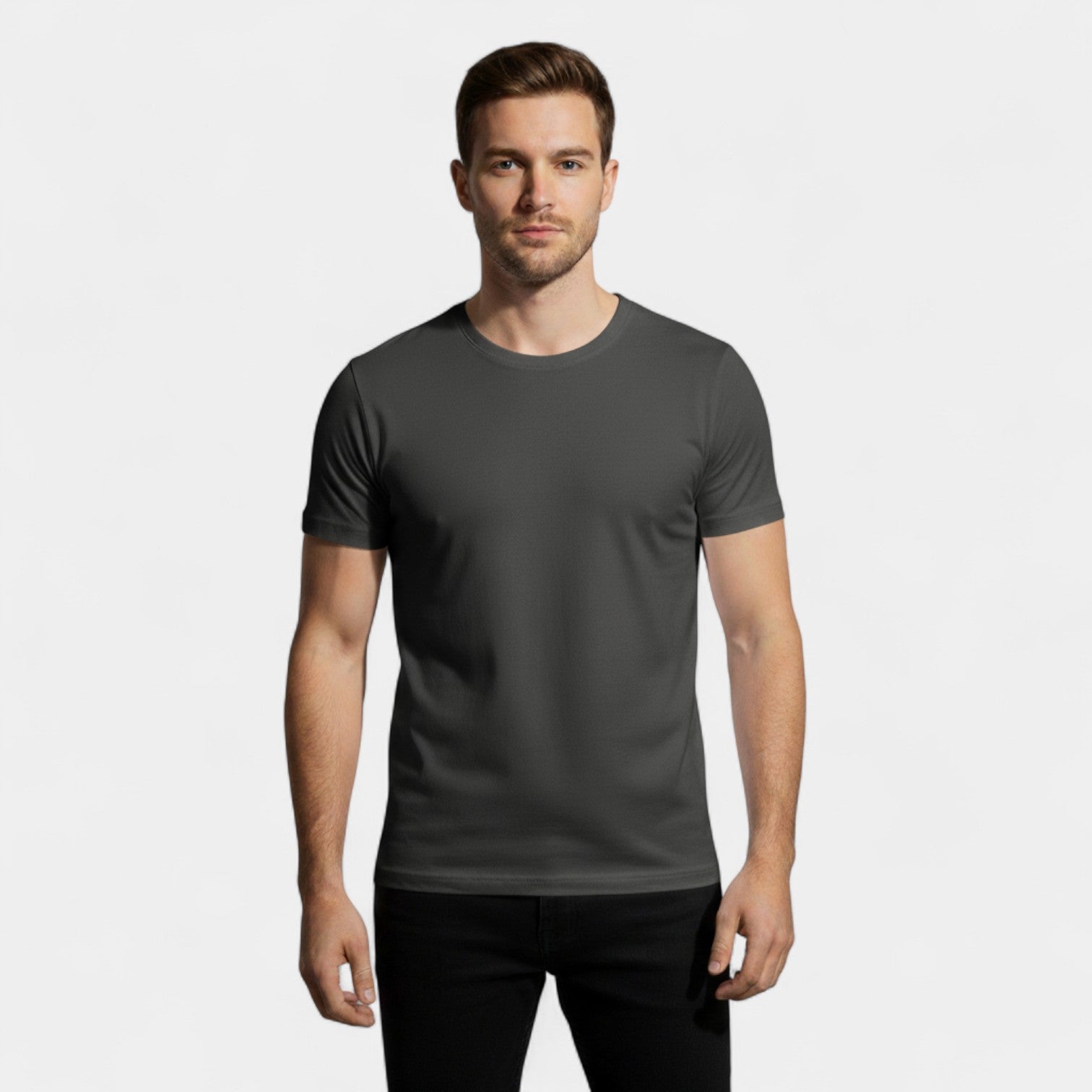 Lot de 3 t-shirts homme col rond coton épais – raffinés, durables, essentiels du quotidien