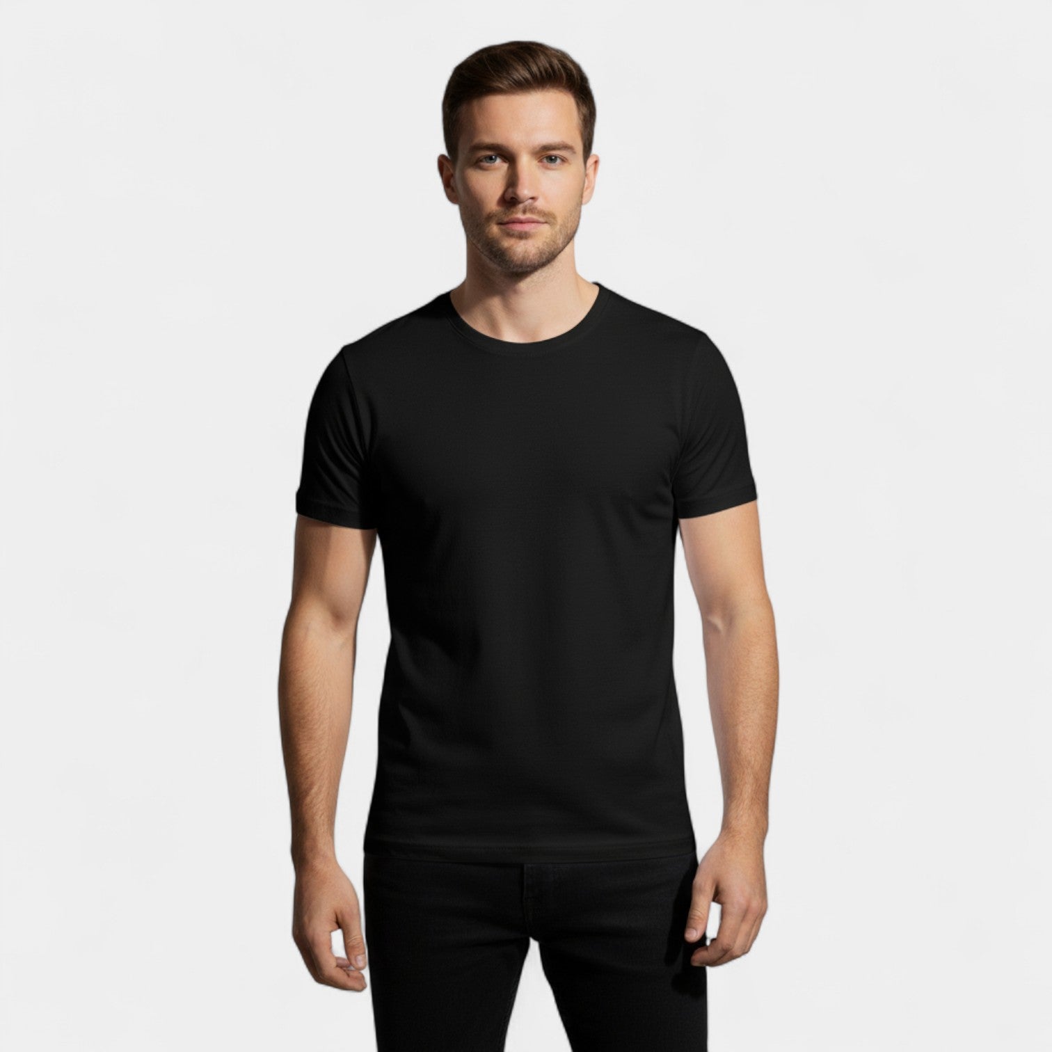 Lot de 3 t-shirts homme col rond coton épais – raffinés, durables, essentiels du quotidien