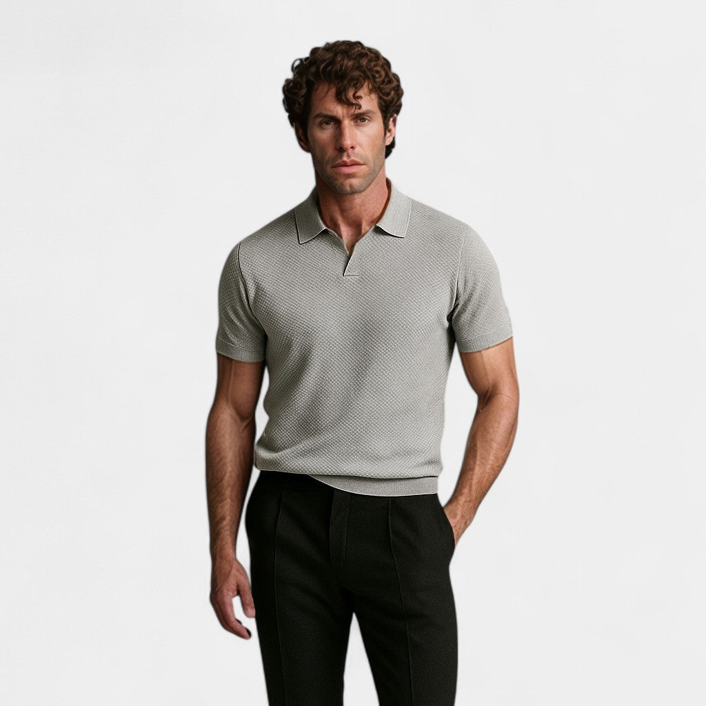 Cotton Polo Sans Boutons - Élégance Riviera