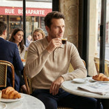 Polo homme cachemire manches longues – élégance décontractée raffinée