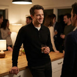 Polo homme cachemire manches longues – élégance décontractée raffinée