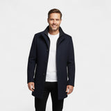 Manteau Homme en Laine – Col Double Mi-Long