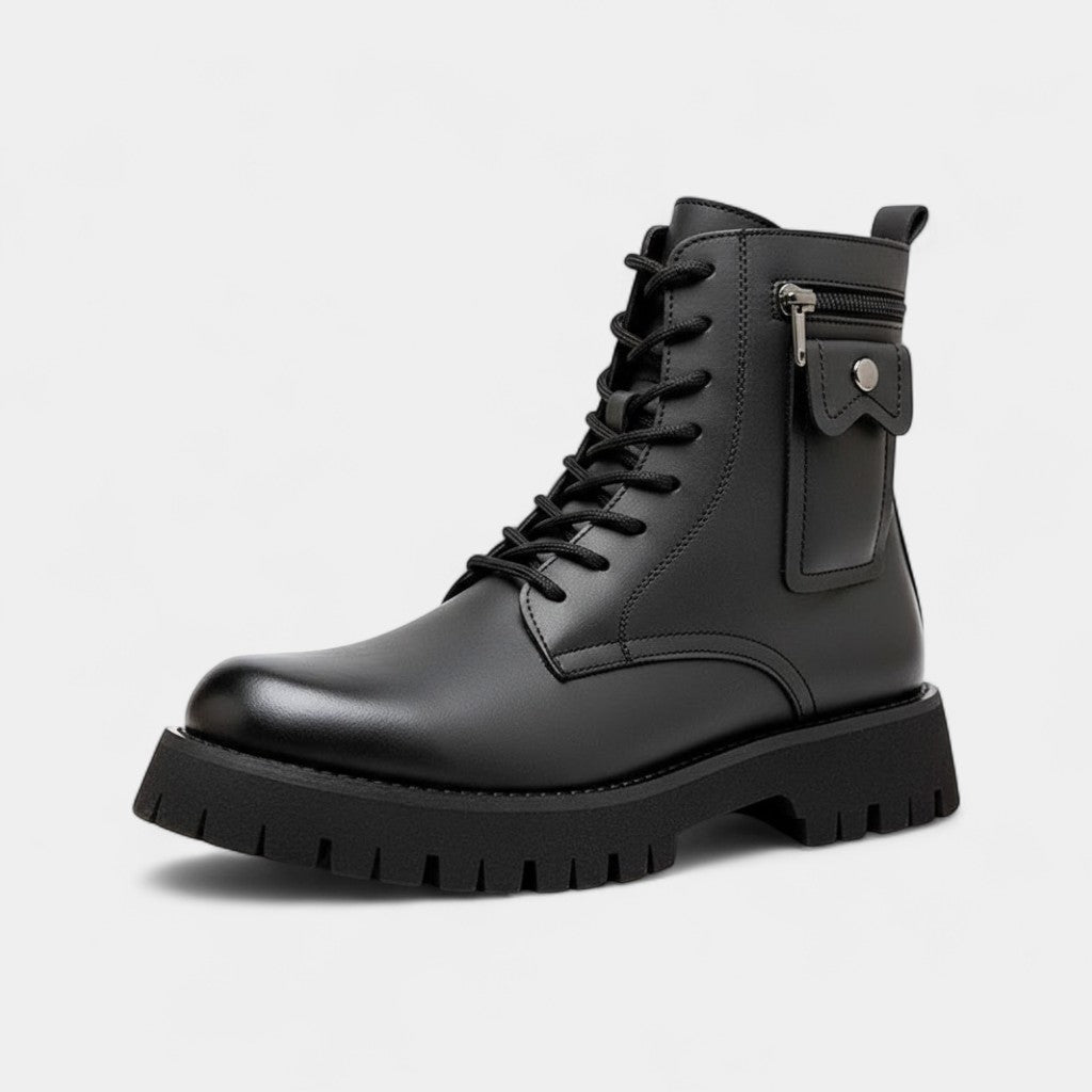 Bottes homme en cuir suédé