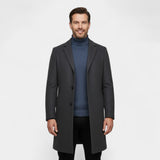 Manteau trench mi-long homme en laine