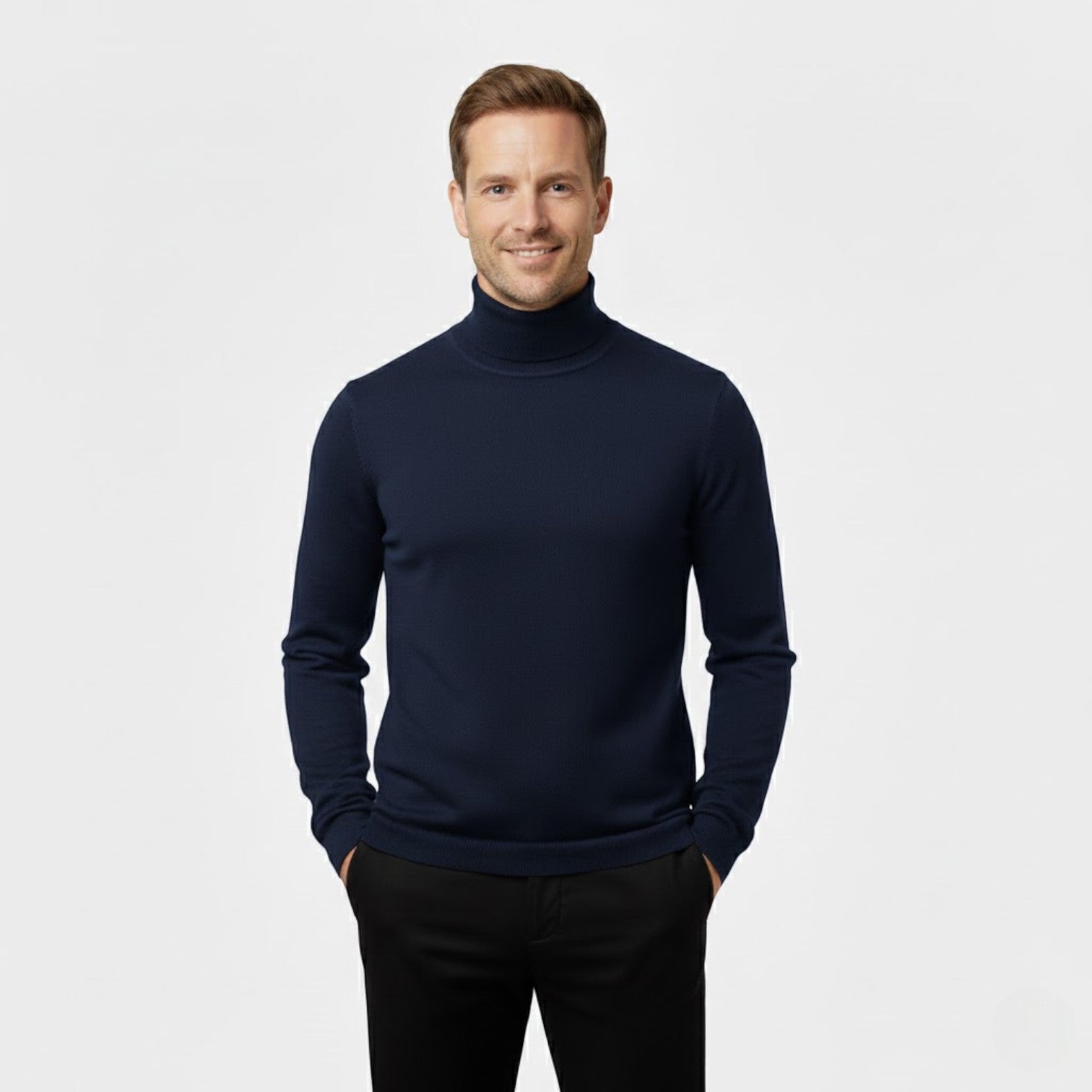 Ensemble de 3 pulls à col roulé pour homme – Slim fit, manches longues, élégance et raffinement au quotidien