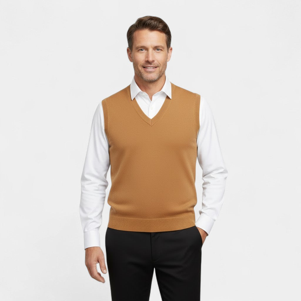 Gilet sans manches en coton pour homme – Élégance épurée