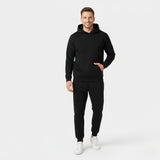 Ensemble de sport homme à capuche polaire – Minimalisme chaud et élégant