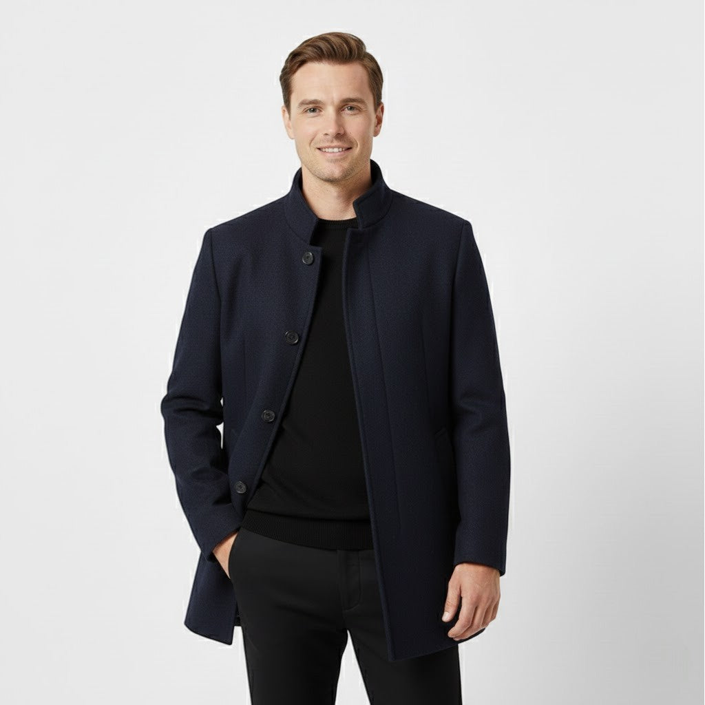Manteau homme épaissi en laine mérinos