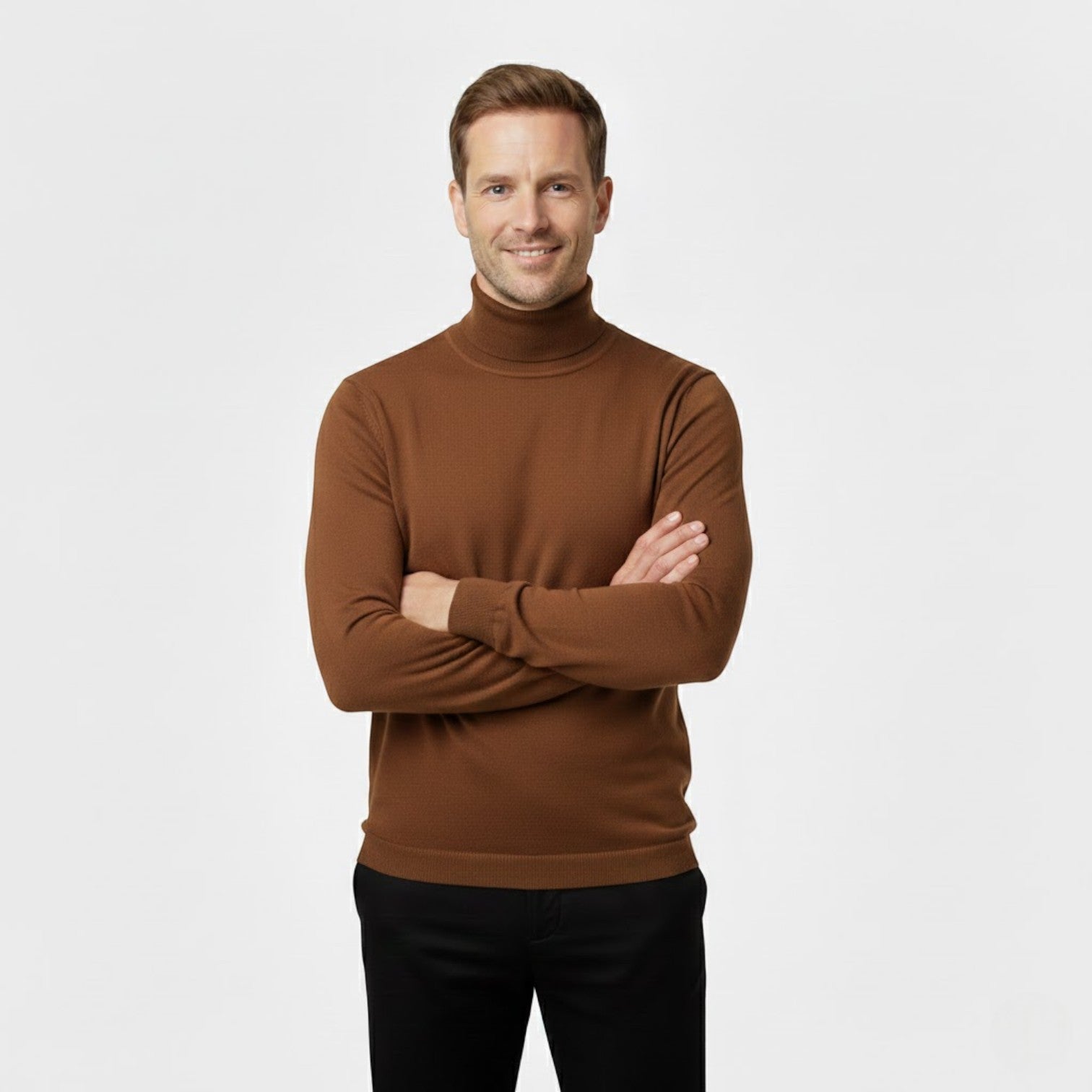 Ensemble de 3 pulls à col roulé pour homme – Slim fit, manches longues, élégance et raffinement au quotidien