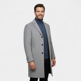 Manteau trench mi-long homme en laine