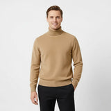 Pull Homme Col Roulé Doublé en Laine – Velours Épais