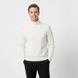 Pull Homme Col Roulé Doublé en Laine – Velours Épais