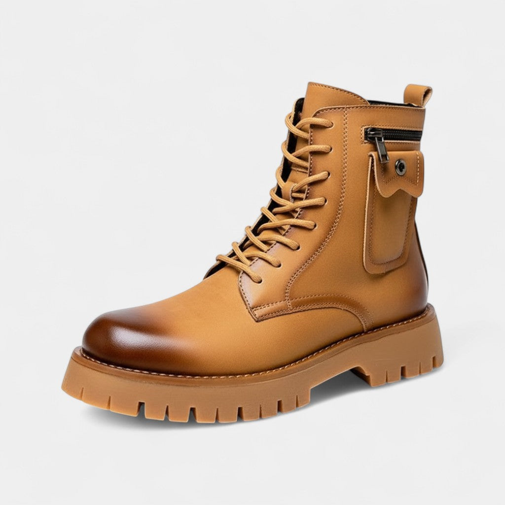 Bottes homme en cuir suédé