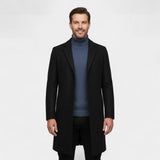 Manteau trench mi-long homme en laine
