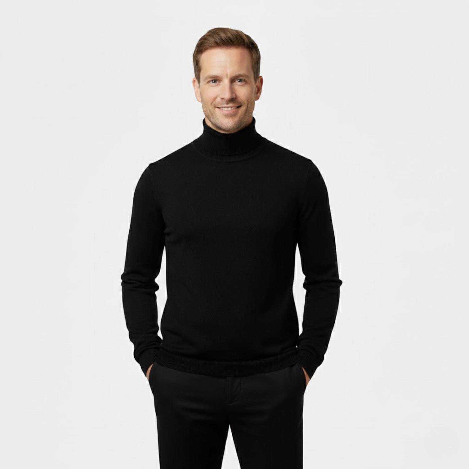 Ensemble de 3 pulls à col roulé pour homme – Slim fit, manches longues, élégance et raffinement au quotidien
