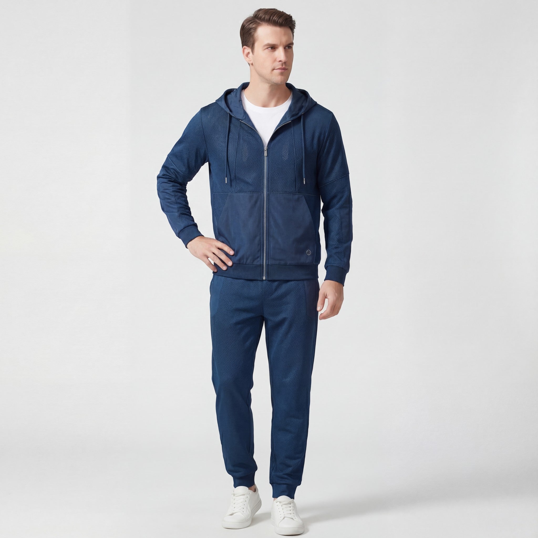 Ensemble de loisirs à capuche coupe ajustée homme