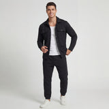 Ensemble Casual Deux Pièces en Coton pour Homme