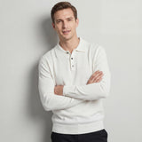 Pull polo en laine pour homme