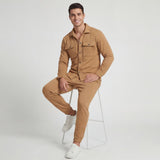 Ensemble Casual Deux Pièces en Coton pour Homme