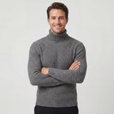 Pull Col Roulé pour Homme en Laine Technique Mélangée – Coupe Slim Élégante