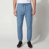 Pantalon homme en coton à carreaux