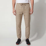 Pantalon homme en coton à carreaux