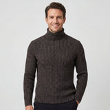 Pull Col Roulé pour Homme en Laine Technique Mélangée – Coupe Slim Élégante