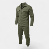 Ensemble Casual Deux Pièces en Coton pour Homme