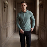 Pull polo en laine pour homme